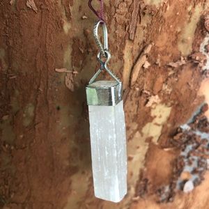 Selenite necklace